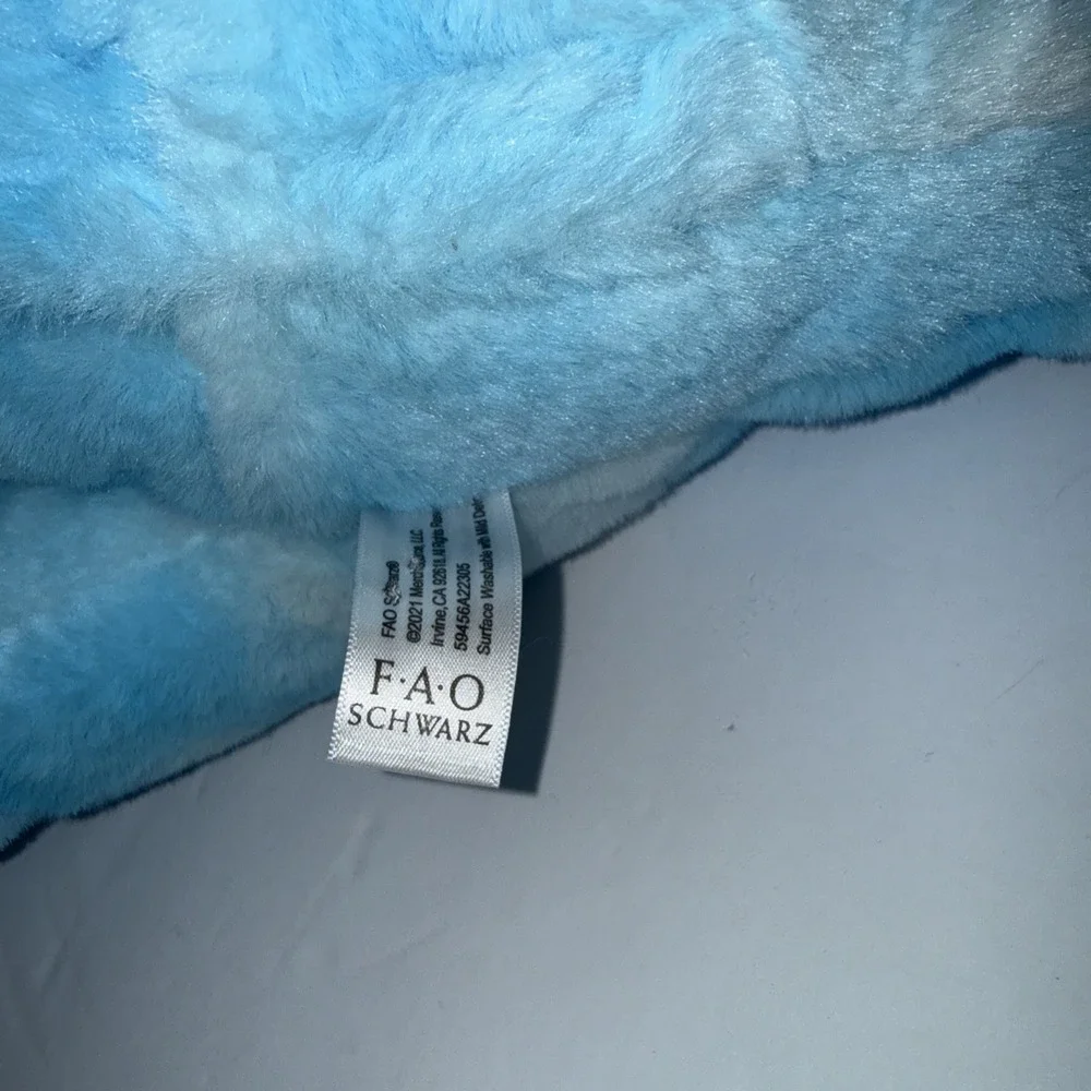 FAO Schwarz‎ Glow Brights Blue Dinosaur Plush 12